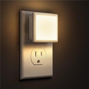 LED Night Lights Plug into Wall 2-Pack 0.3W Plug in Night Light